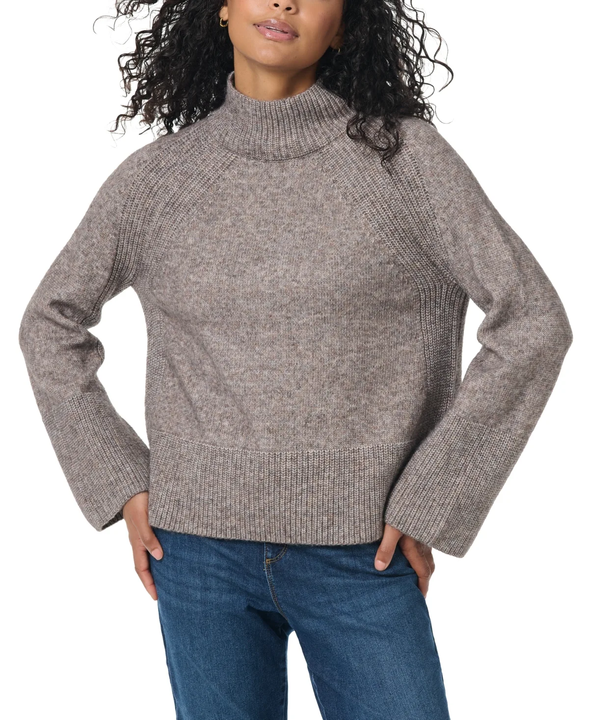 Constance Long-Sleeve Mock-Neck Loose-Fit Sweater