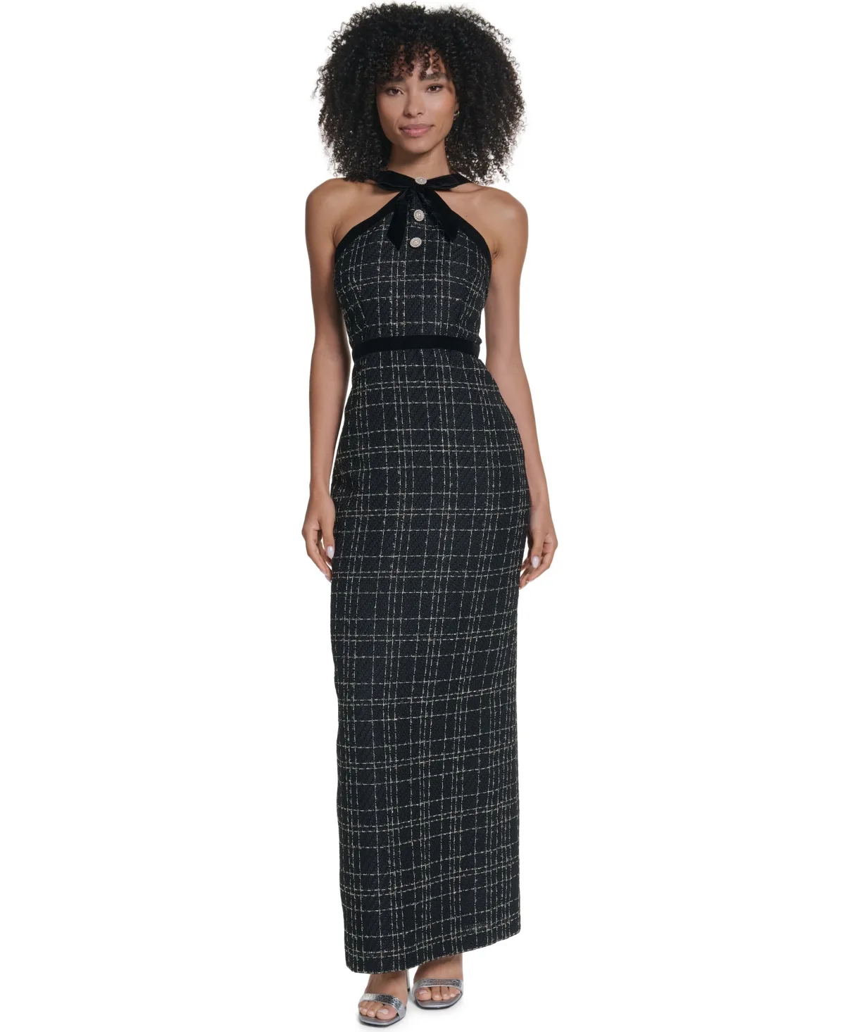 Halter Midi Dress with Bow