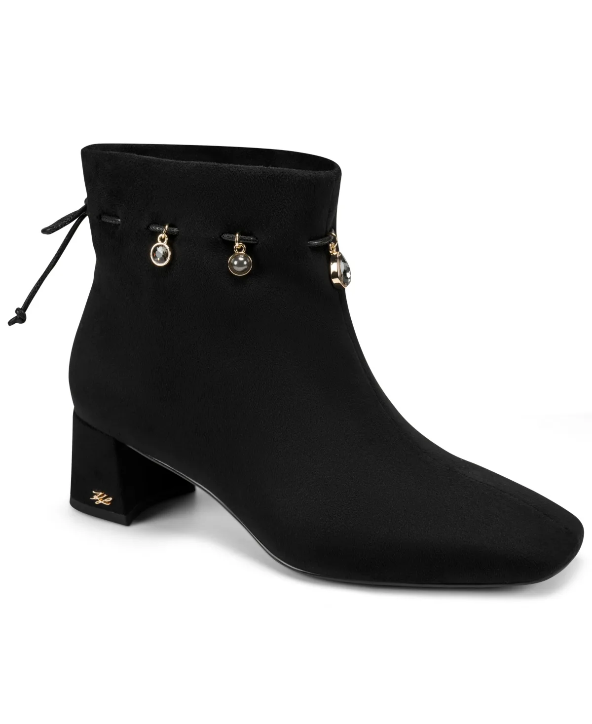 Stanton Heeled Square Toe Booties by Karl Lagerfeld