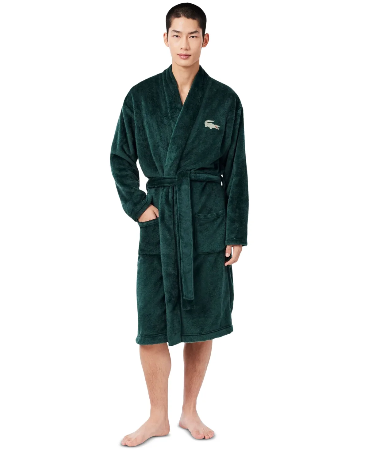 Plush Shawl Collar Robe by Lacoste
