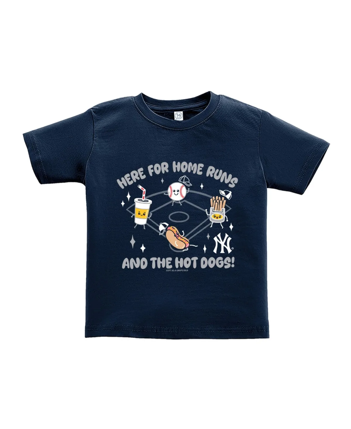 New York Yankees Cartoon-Inspired Food-Themed T-Shirt by Soft As a Grape