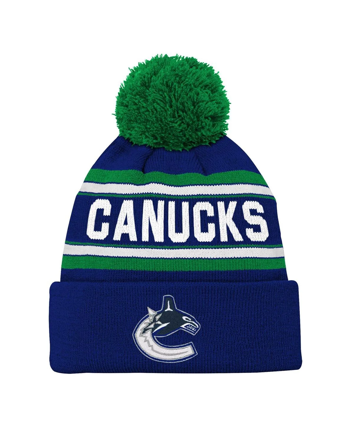 Vancouver Canucks Jacquard Cuffed Knit with Pom Hat by Outerstuff
