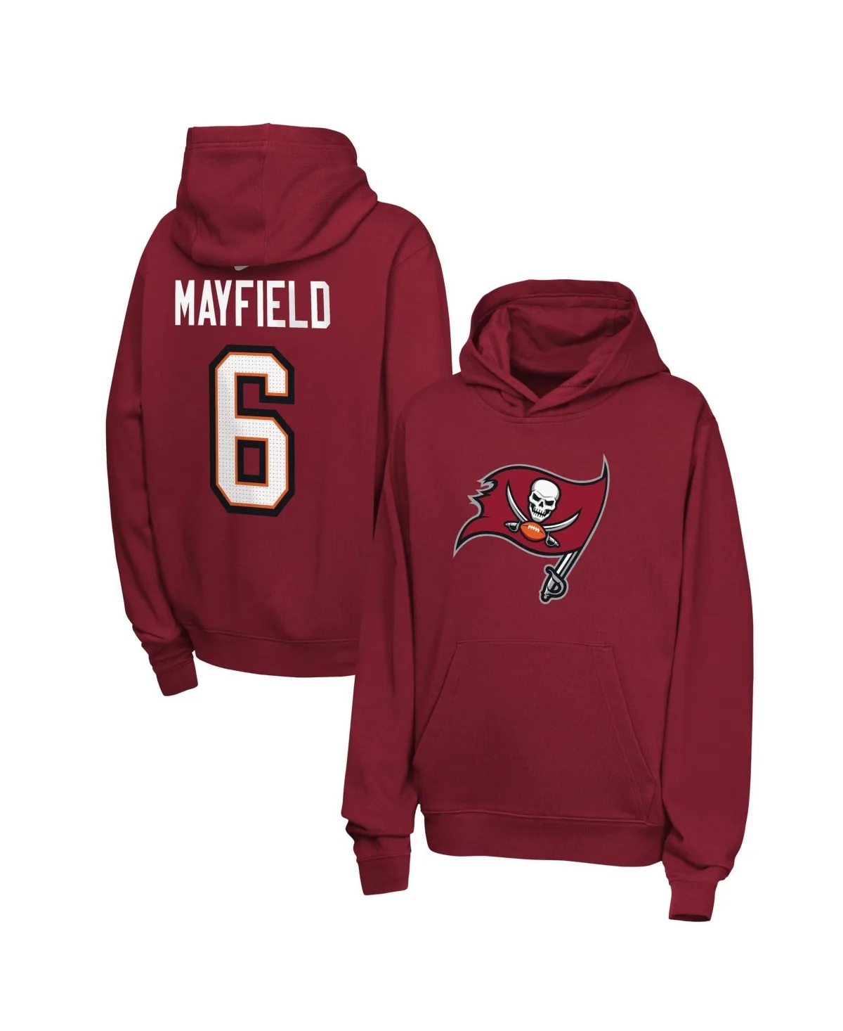 Tampa Bay Buccaneers Baker Mayfield Club Brushed French Terry Pullover Hoodie by Nike