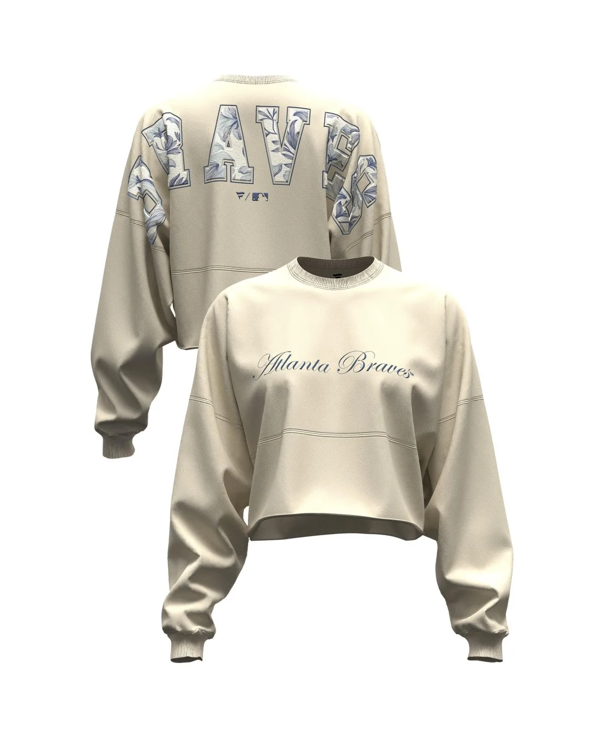 Atlanta Braves Spirit Long-Sleeve Crop Top by Fanatics