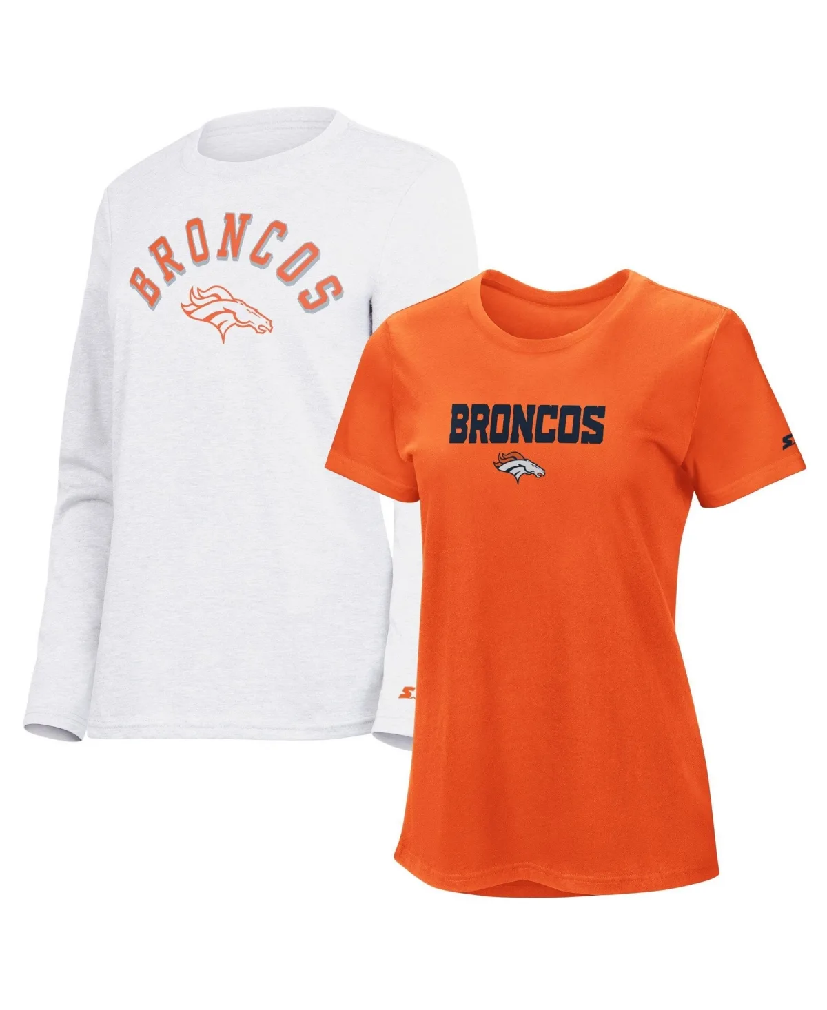 Denver Broncos Short Sleeve Long Sleeve T-Shirt Combo Pack by Starter