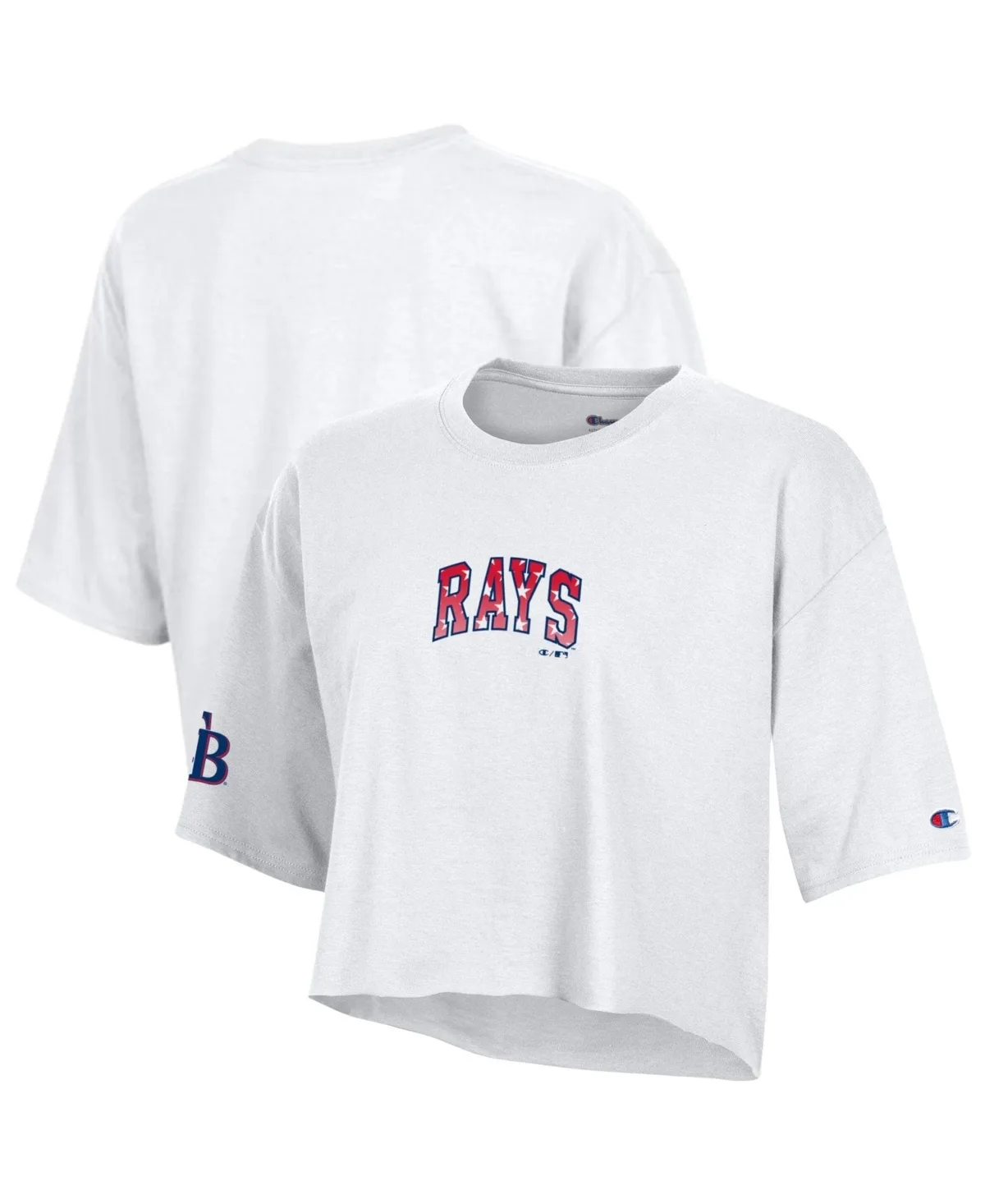 Tampa Bay Rays Americana Oversized Cropped T-Shirt by Champion