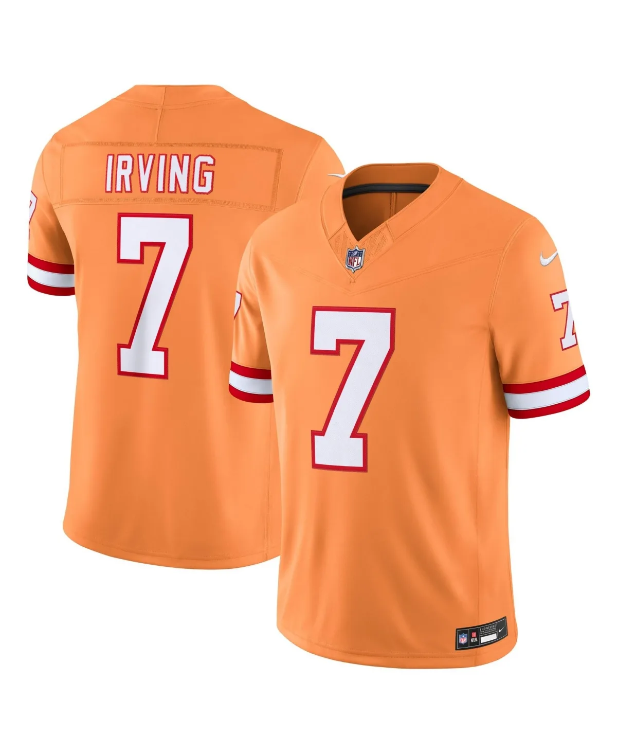 Bucky Irving Creamsicle Tampa Bay Buccaneers Alternate Vapor F.u.s.e. Stitched Limited Jersey by Nike