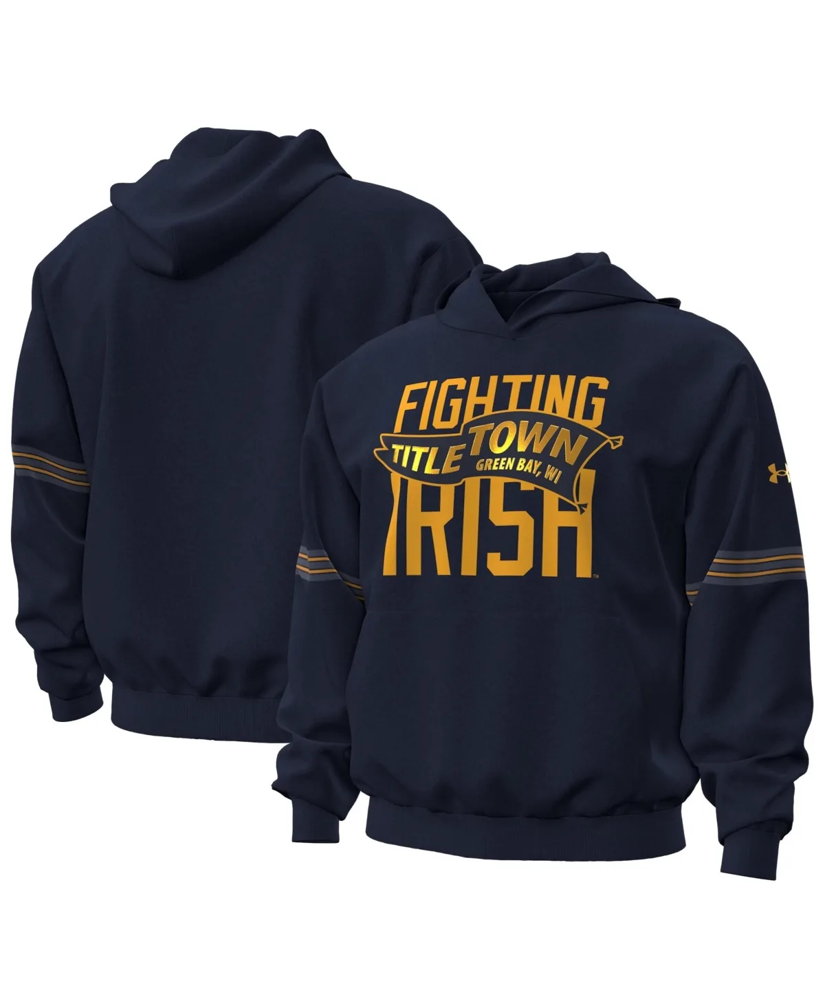 Ua Icon Fleece Taped Collegiate Graphic Long-Sleeve Hoodie by Under Armour