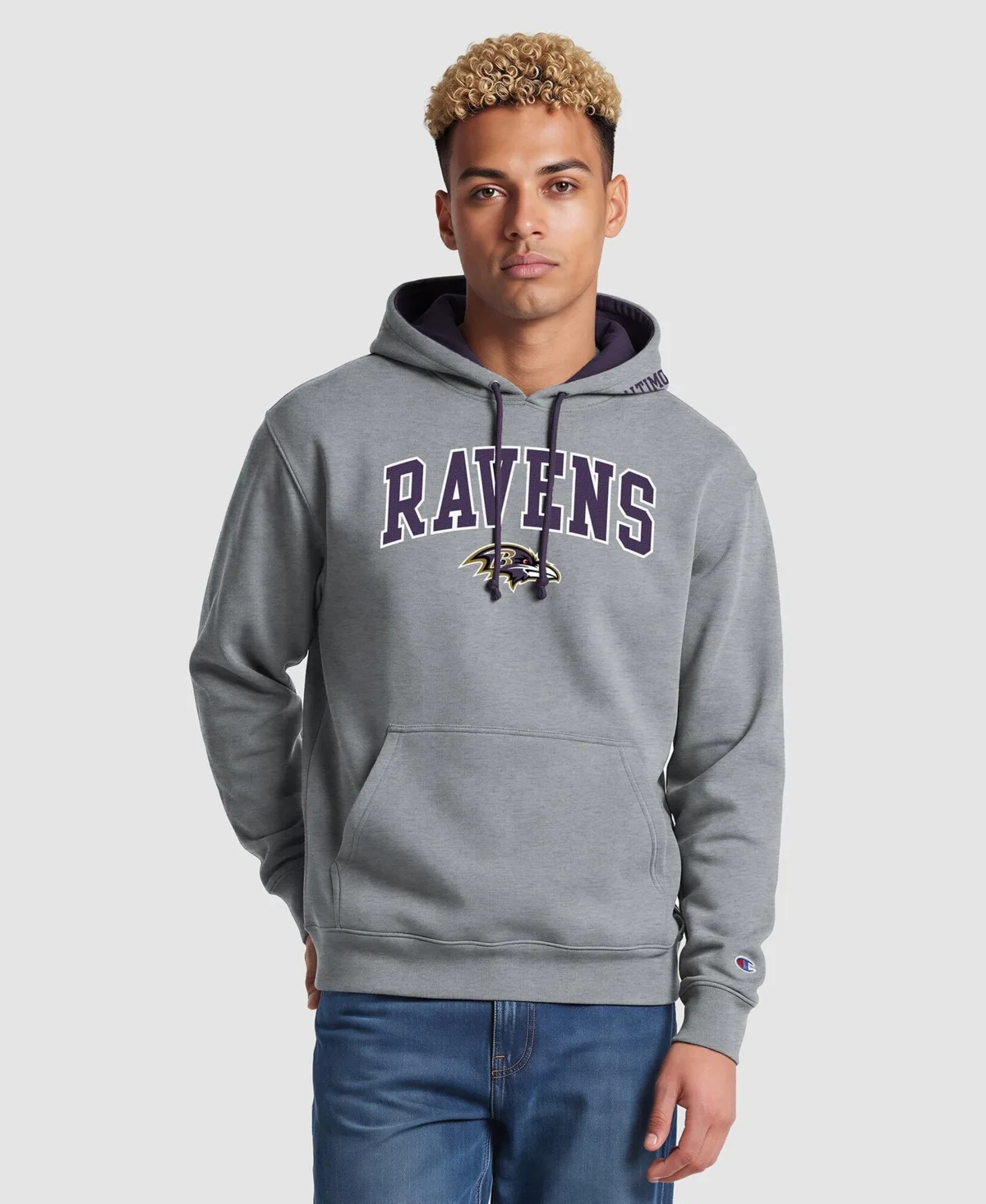Baltimore Ravens Contrast Classic-Fit Hoodie by Champion