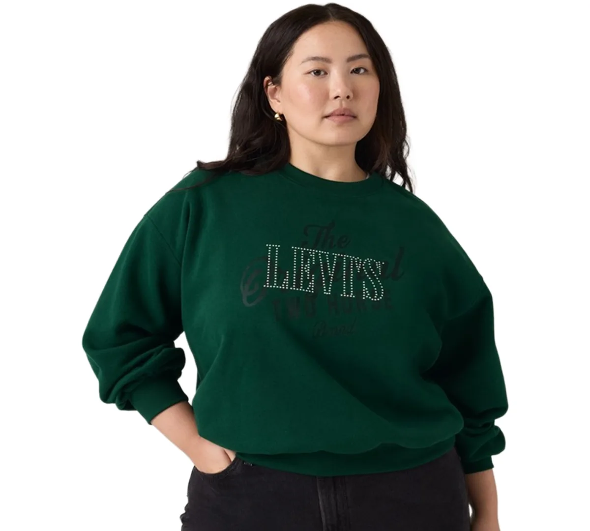 Everyday Graphic Crewneck Brushed-Fleece Sweatshirt by Levi's