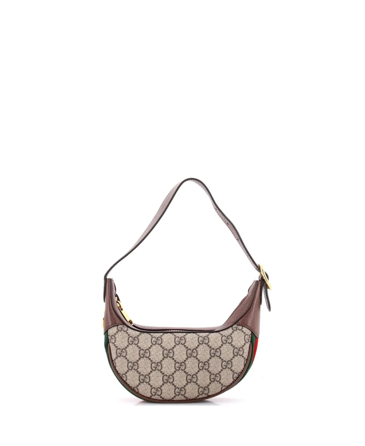 Pre-Owned Mini Ophidia Half Moon Bag Gg Coated Canvas by Gucci