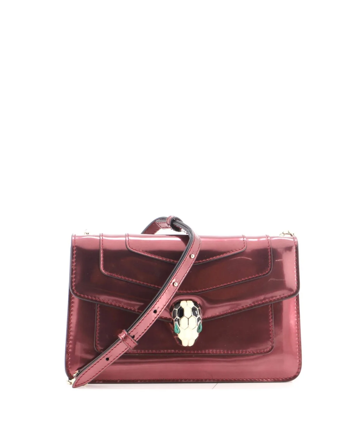 Pre-Owned Small Serpenti Forever Shoulder Bag Metallic Leather
