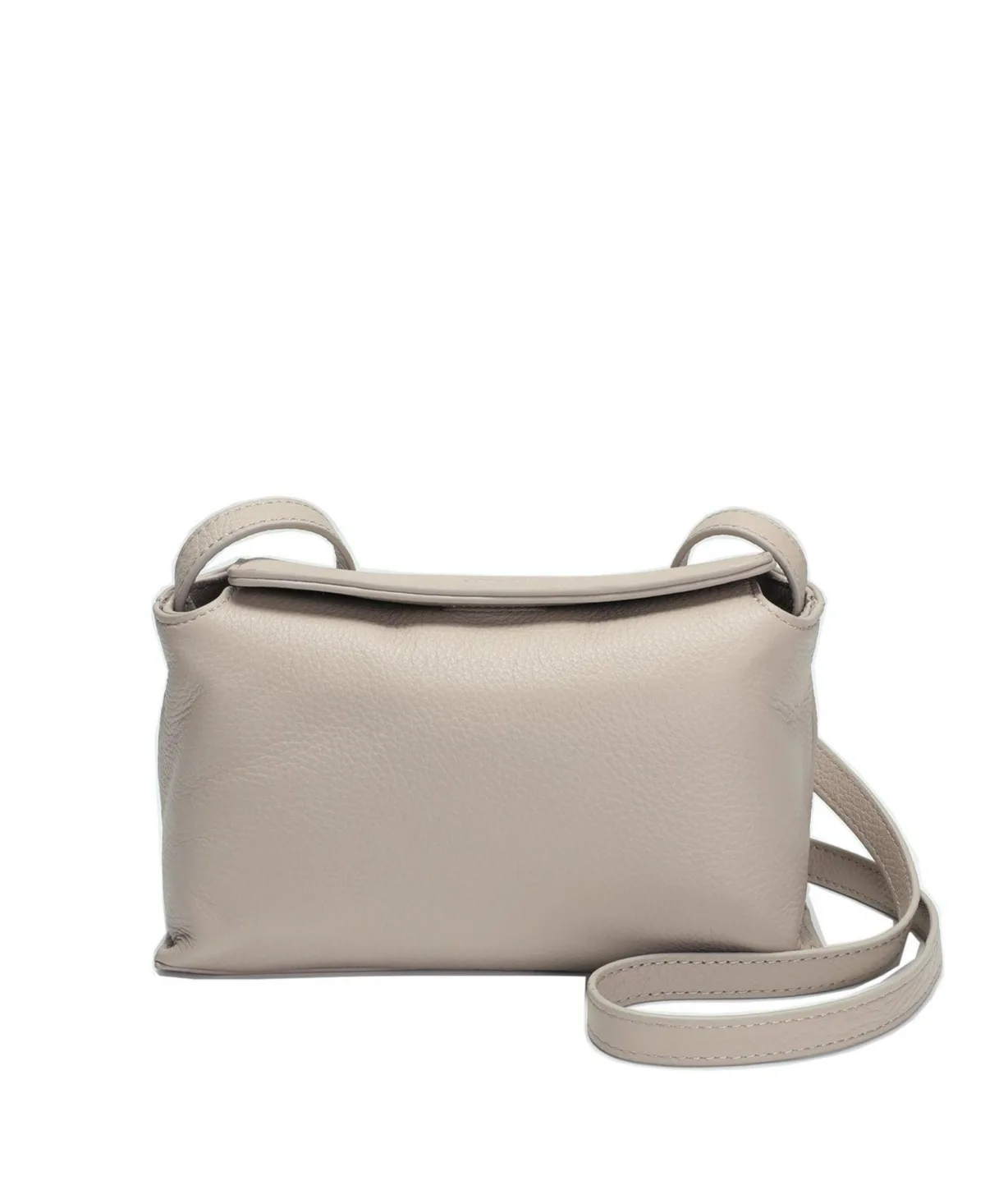 Small Pebbled Leather Crossbody Bag Minimalist Shoulder Bag