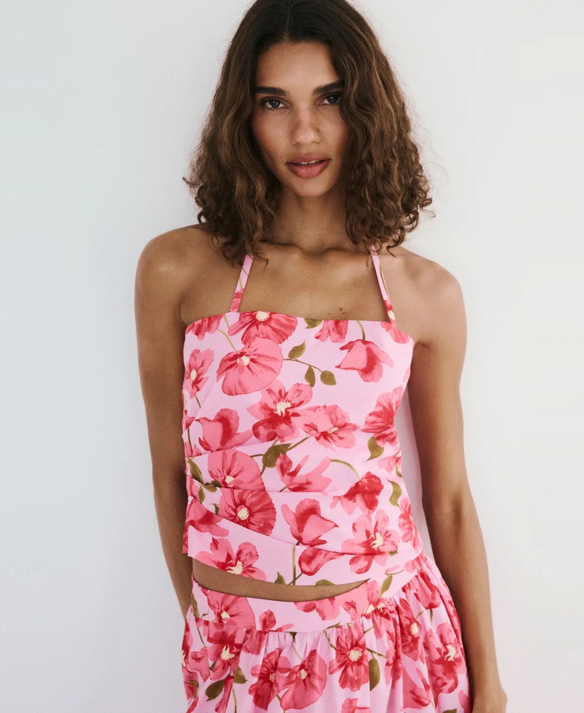 Floral Halter-Neck Top by Mango