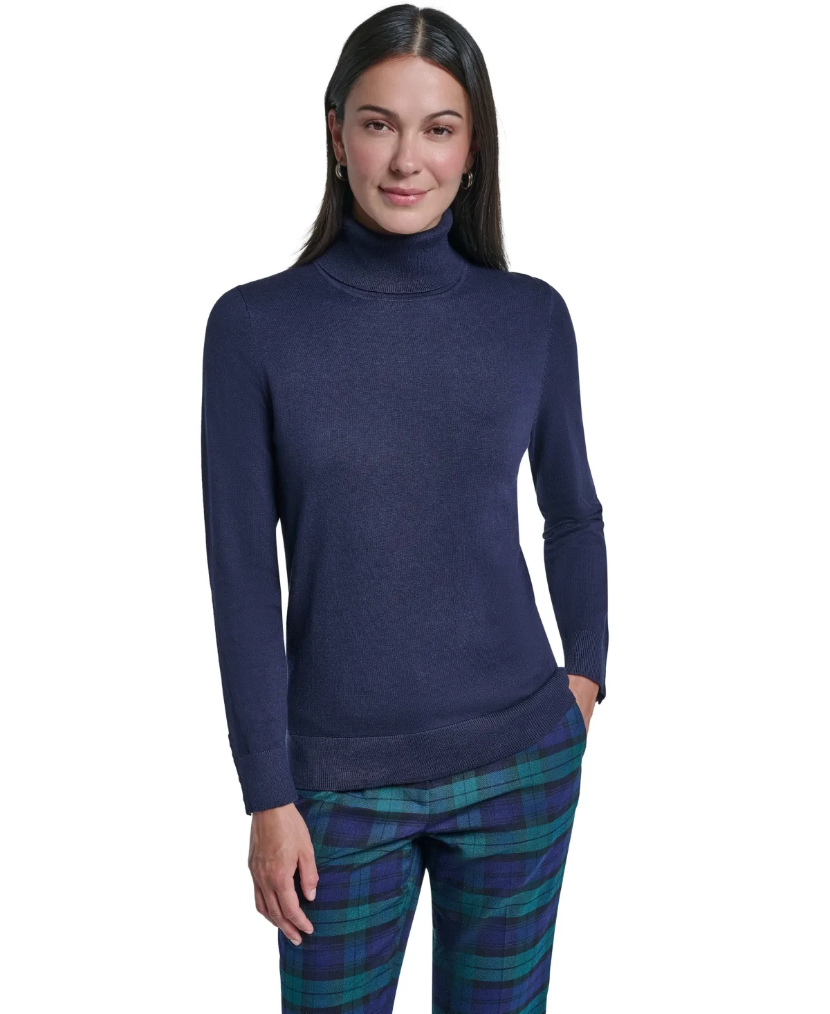 Fitted Long-Sleeve Turtleneck Sweater by Tommy Hilfiger