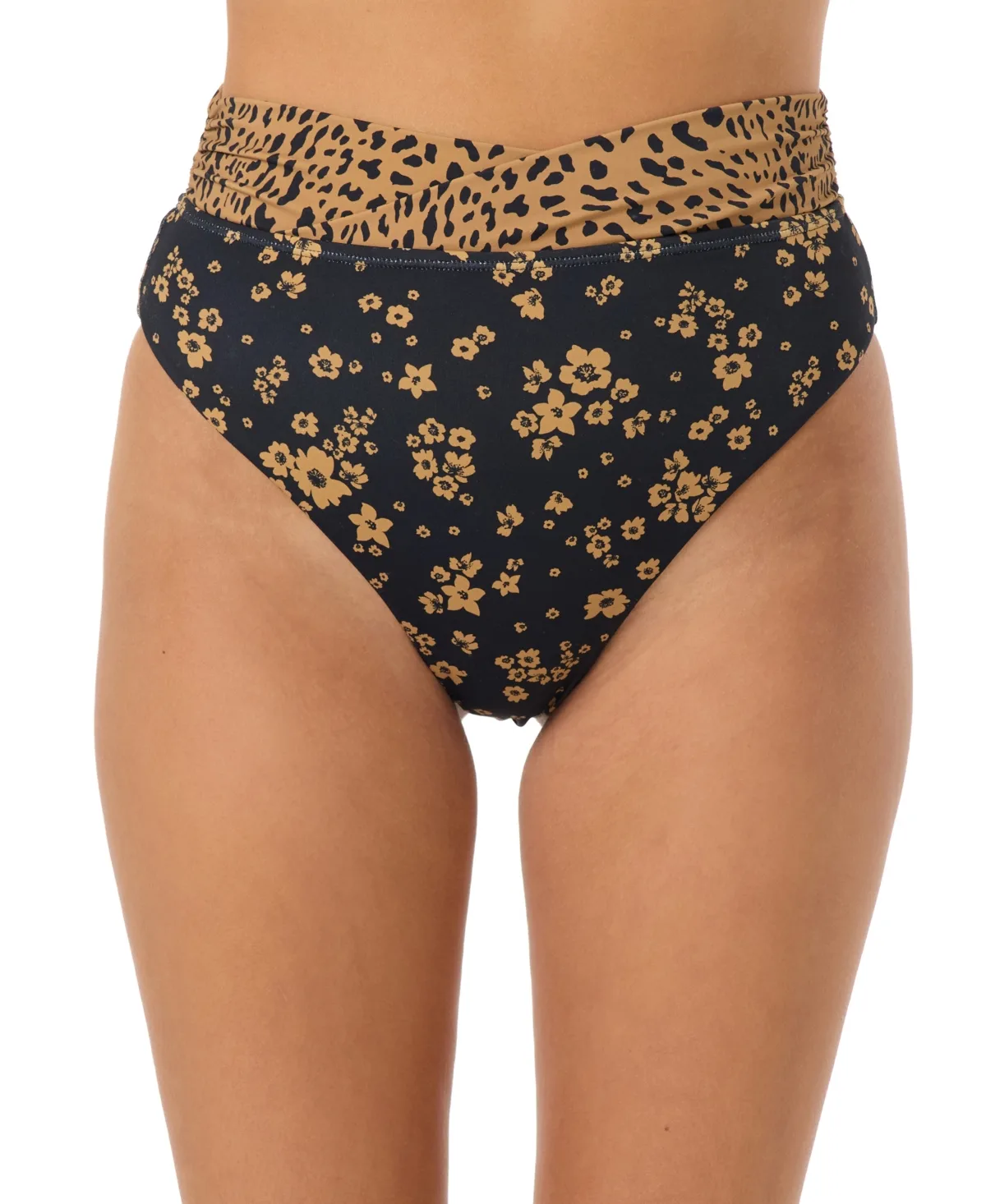 Maya High-Waisted Floral-Print Bikini Bottom by O'Neill
