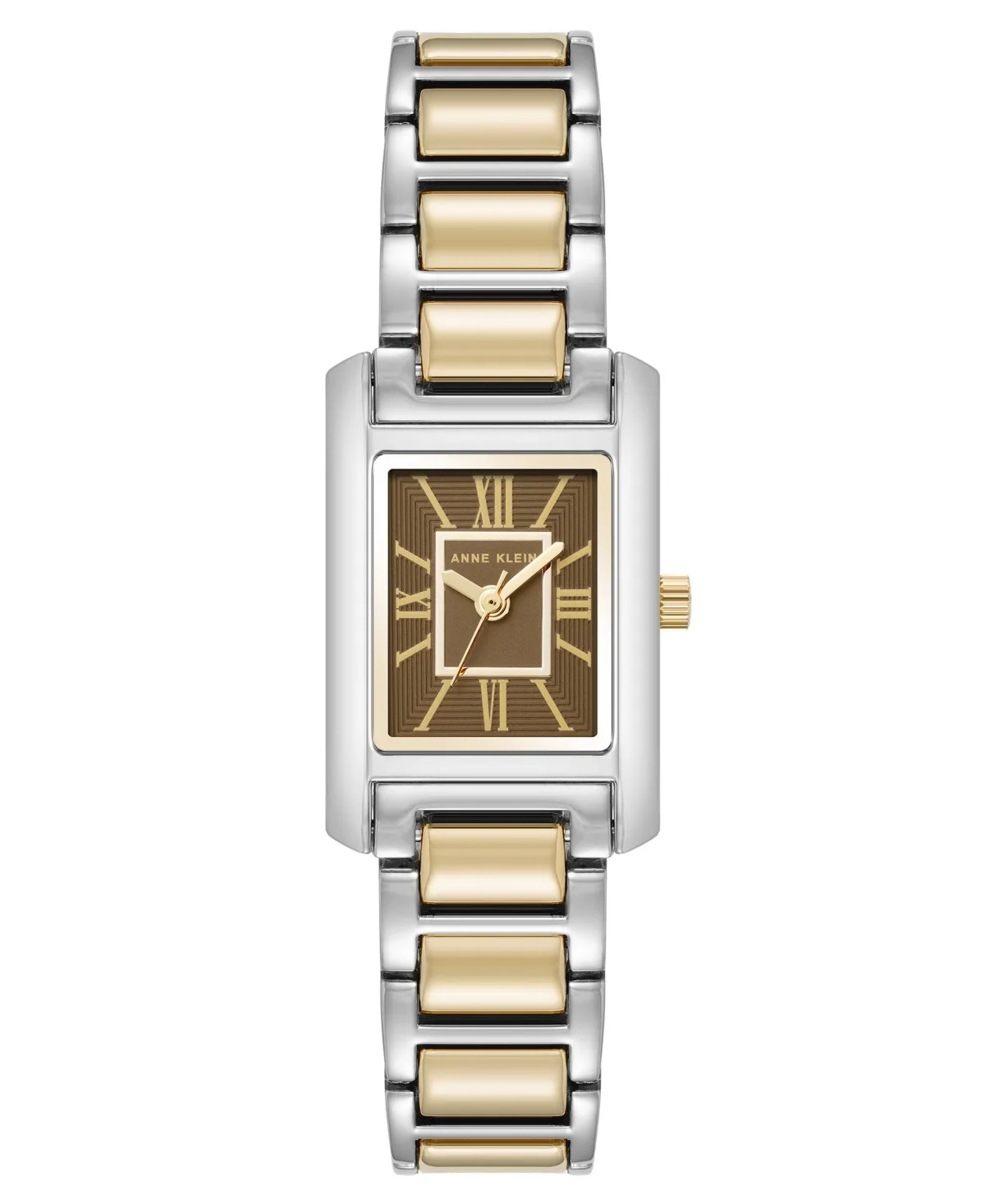 Quartz Rectangle Two-Tone Alloy Metal Bracelet Watch 26mm x 20mm by Anne Klein