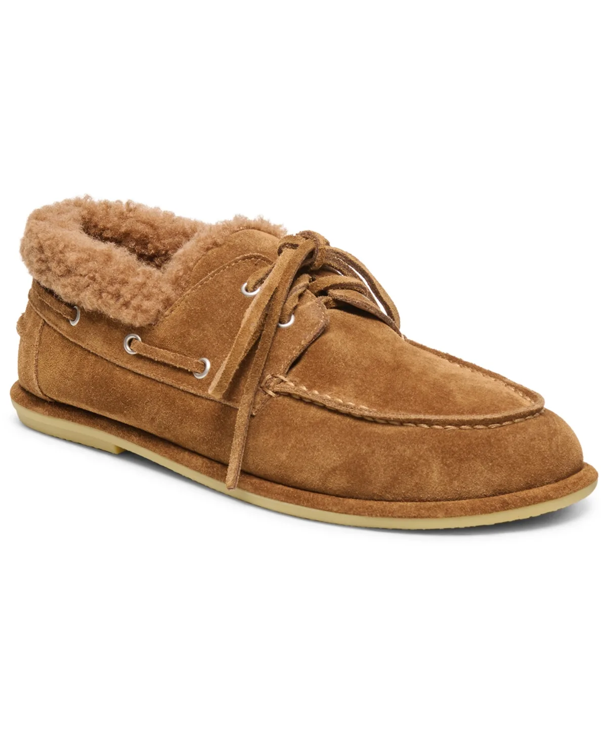 Launa Plush Lace-Up Suede Loafers by Dolce Vita