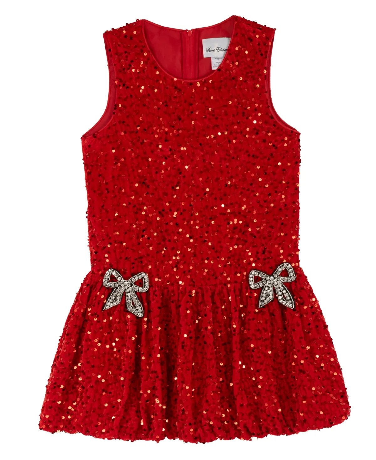 Sequin Velvet Fit & Flare Bubble Dress by Rare Editions