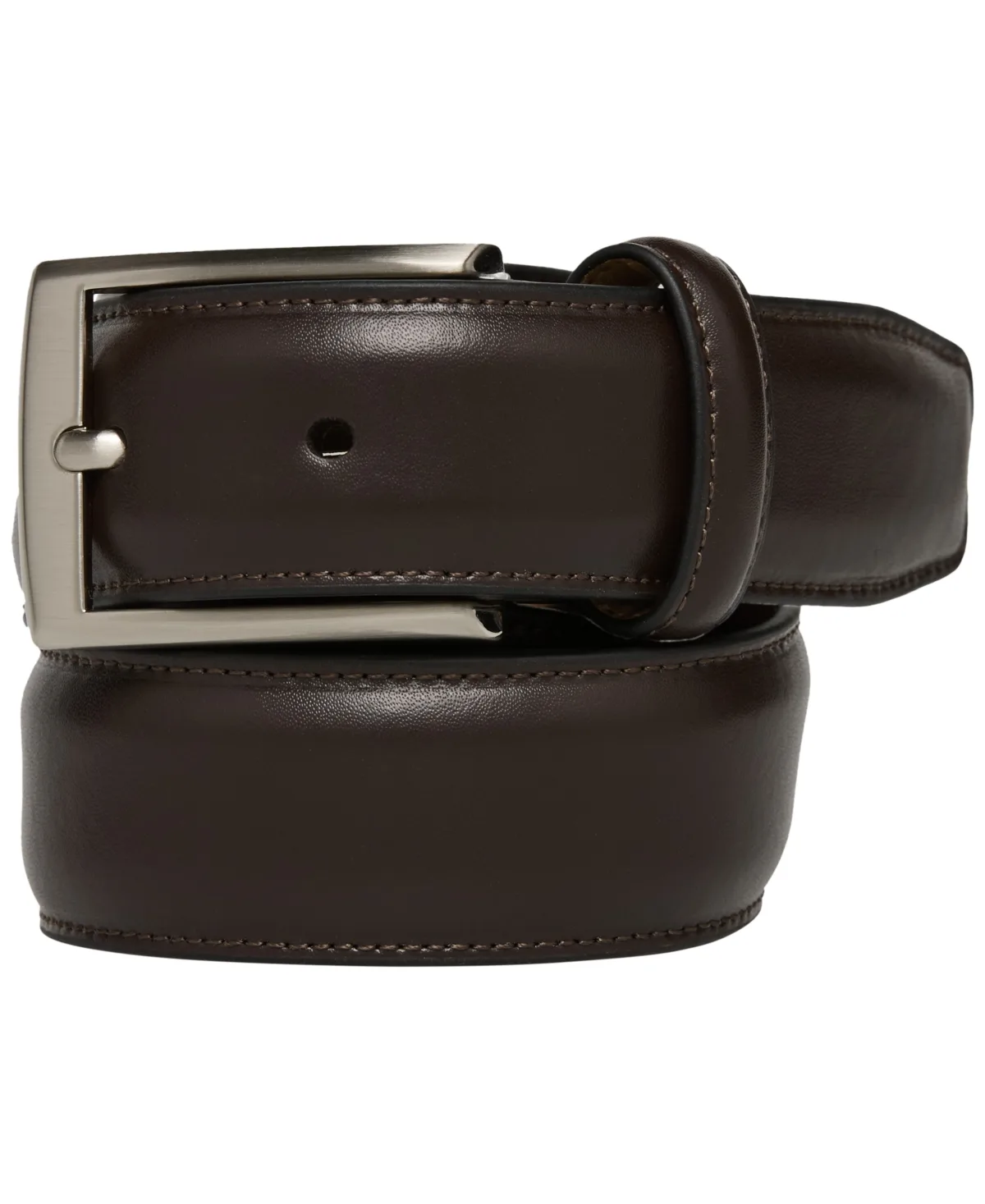 Portfolio Casual Plain 32MM Faux Leather Belt by Perry Ellis