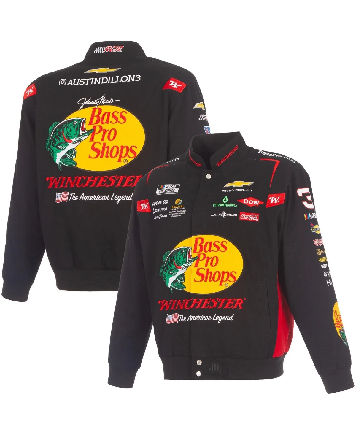 Varsity Stand-Collar Full-Snap Jacket by JH Design