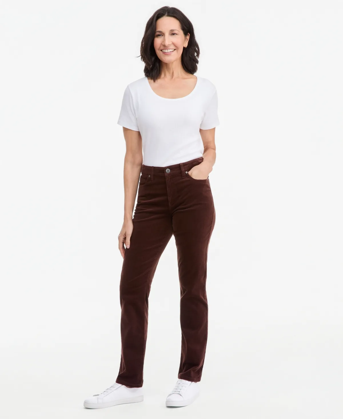 High-Rise Straight Corduroy Jeans by Style & Co