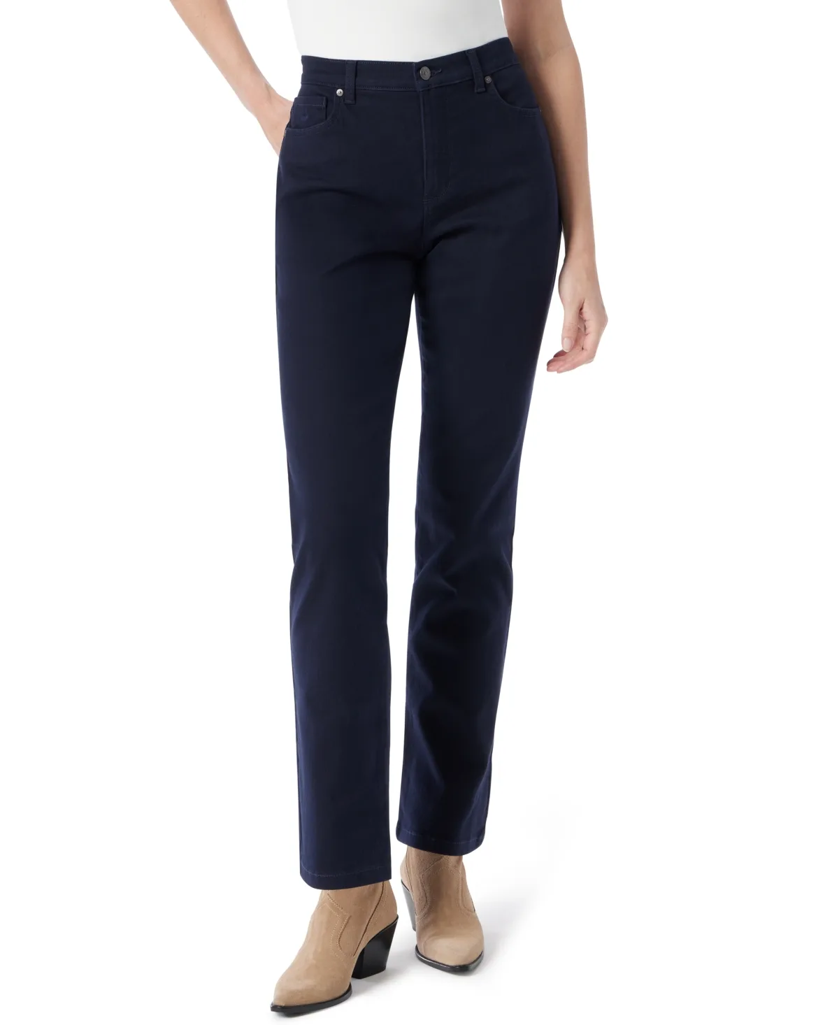 Amanda High-Waisted Straight-Leg Jeans