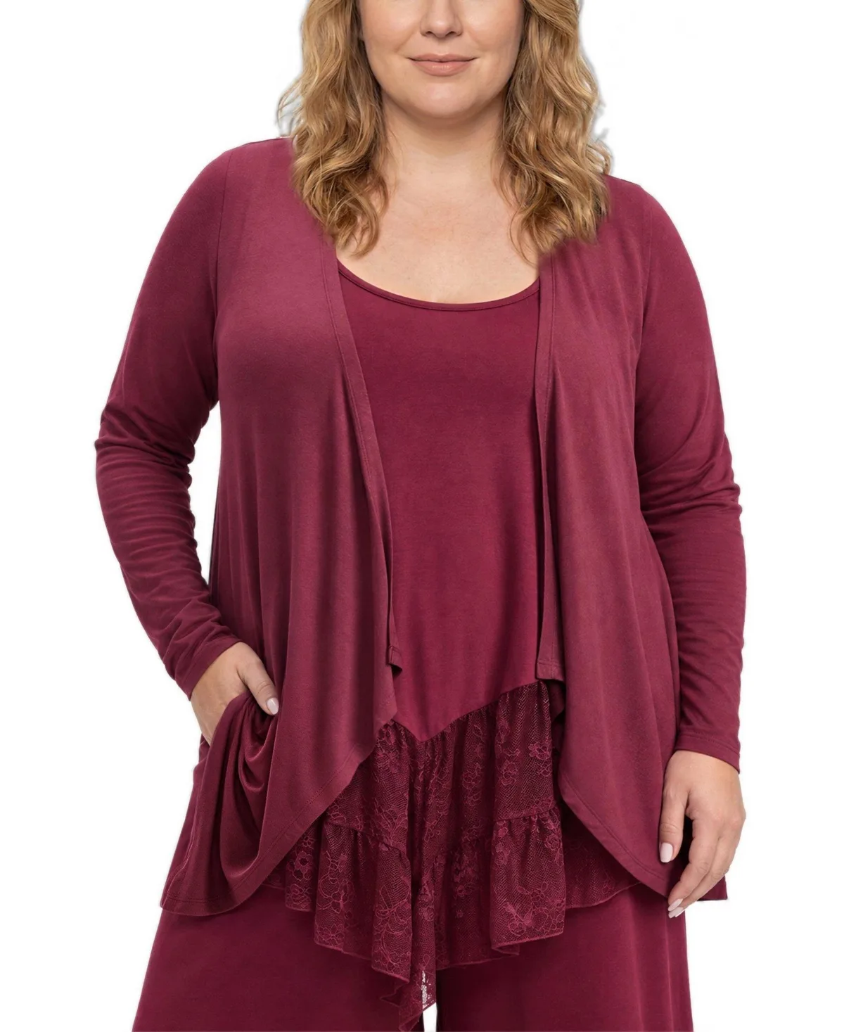 Lightweight Long-Sleeve Drape-Front Cardigan by Torrid