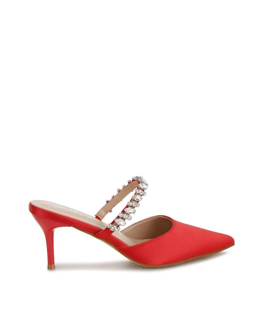 Sena Diamante Stiletto Mules Sandals by London Rag