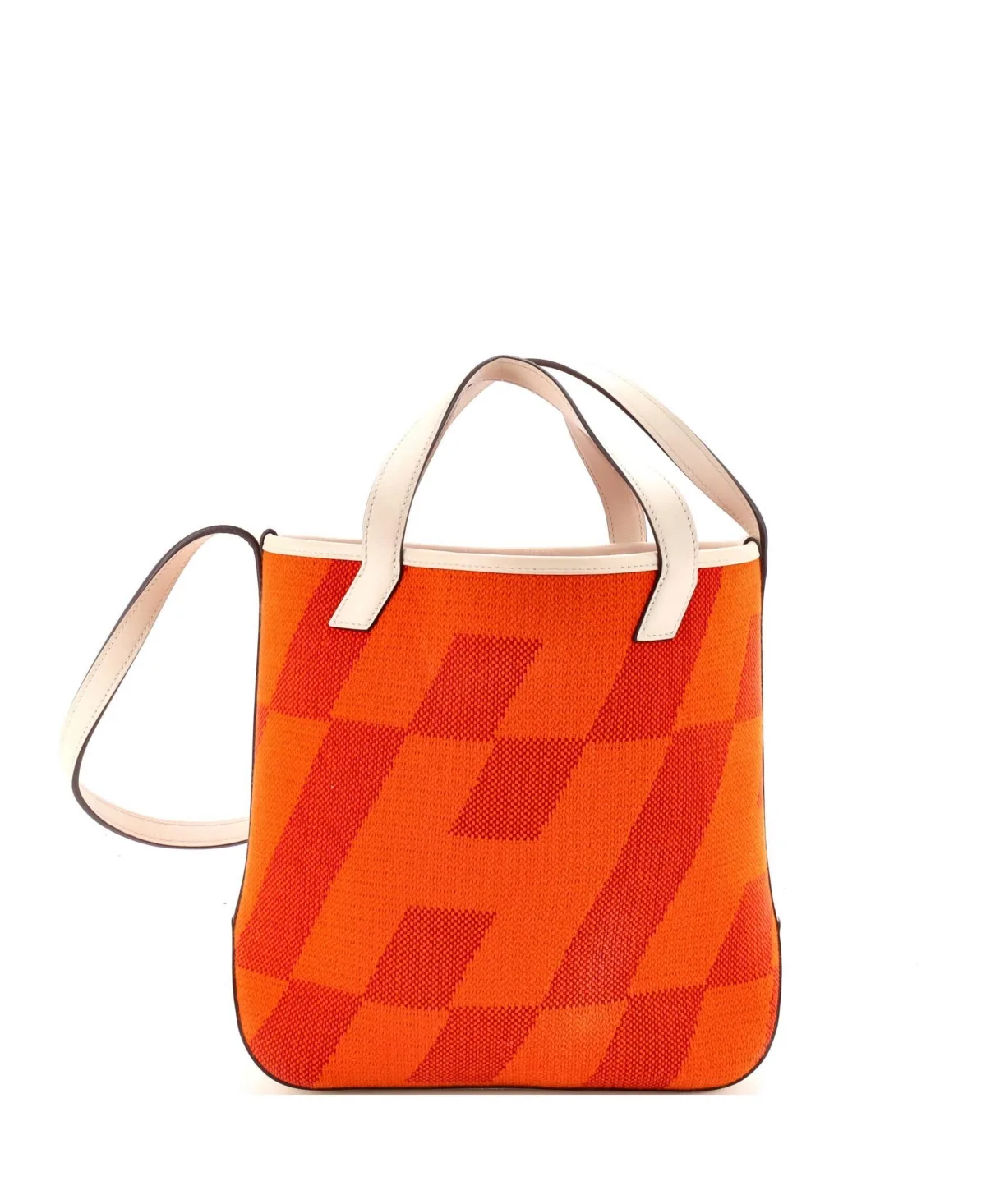 Pre-Owned 27 Cabas H En Biais Tote Canvas with Leather by Hermes