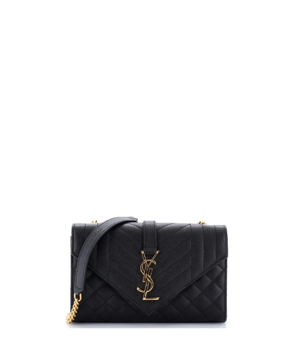 Small Classic Monogram Envelope Satchel Mixed Matelasse Leather by Saint Laurent