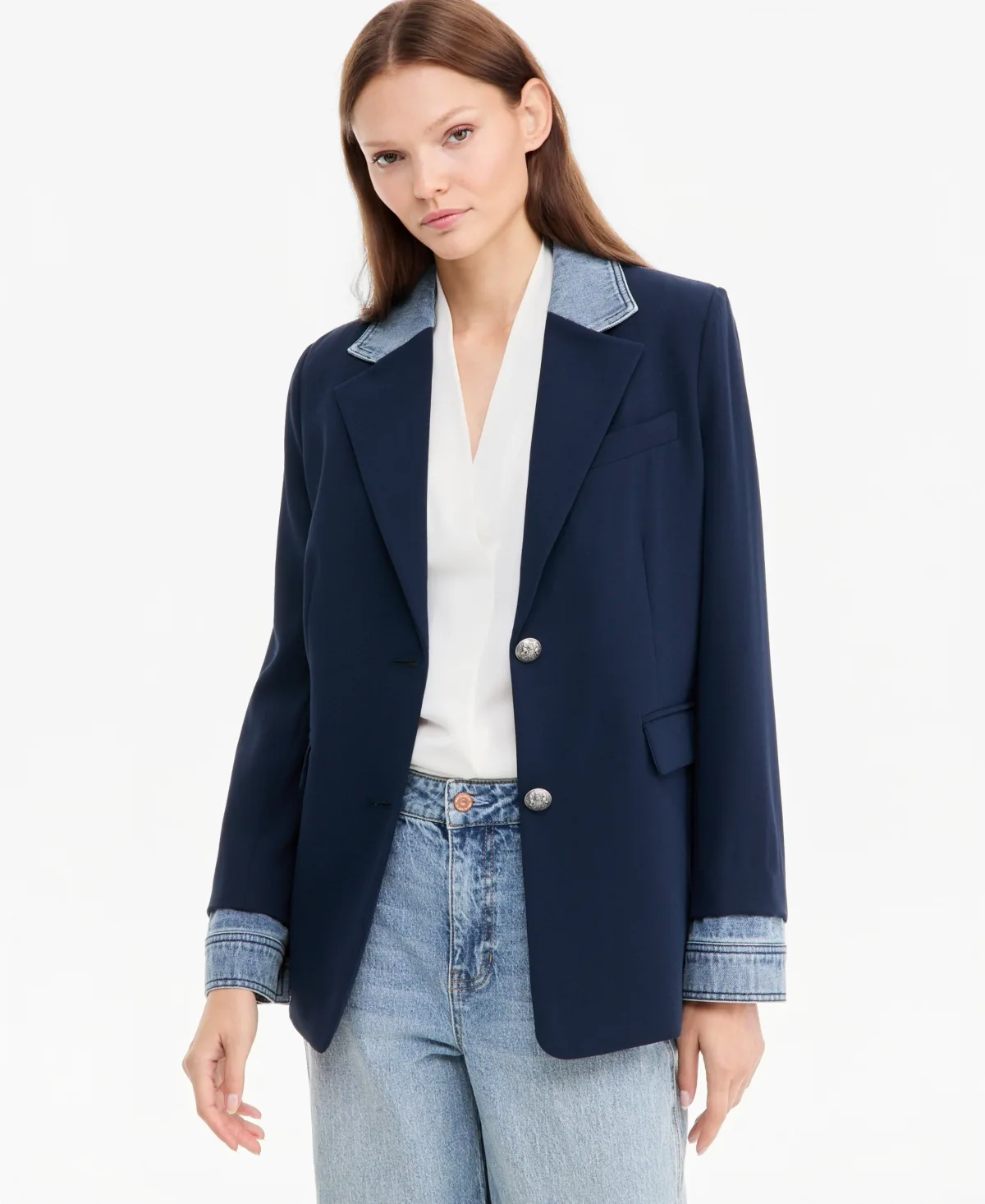 Denise Long-Sleeve Blazer