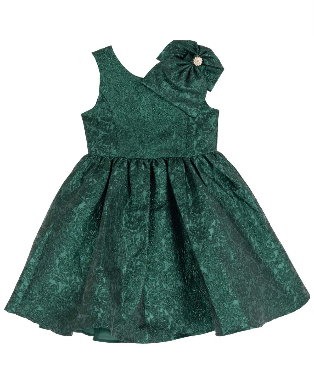 Brocade Fit-and-Flare Bow Dress by Rare Editions