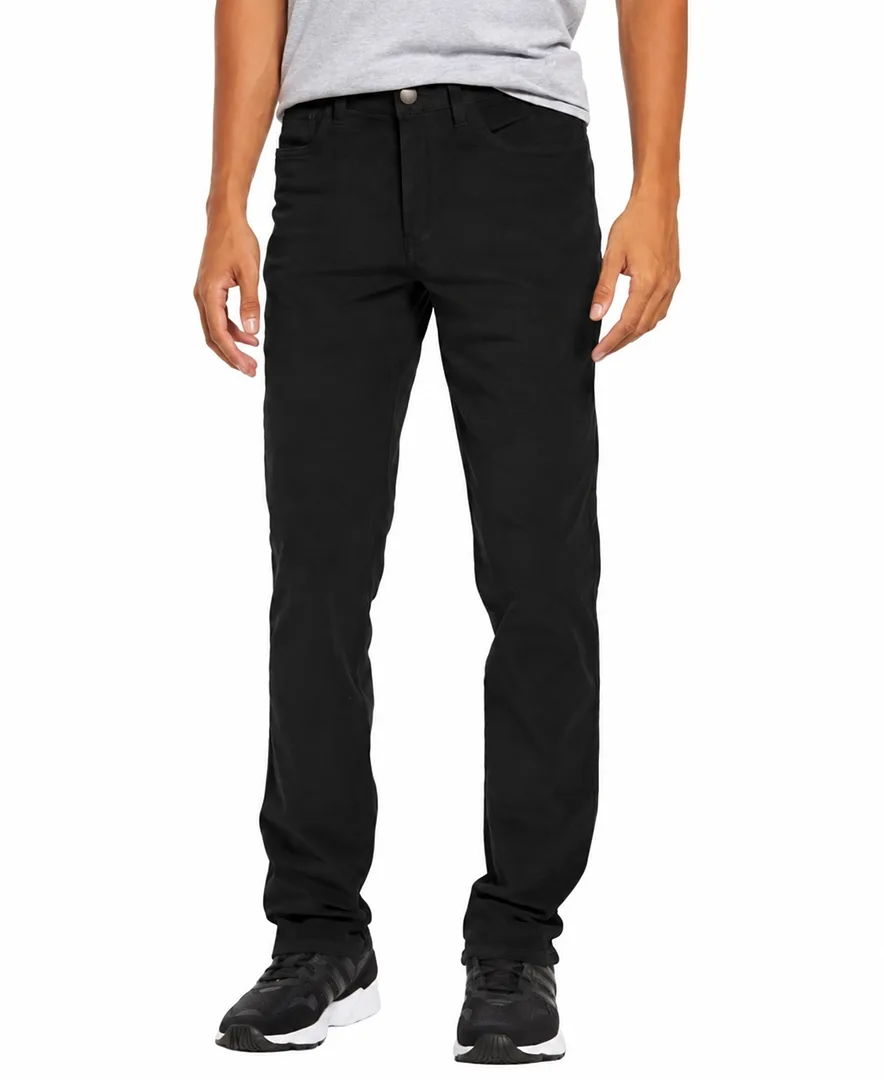 Straight-Leg Stretch Corduroy Pants