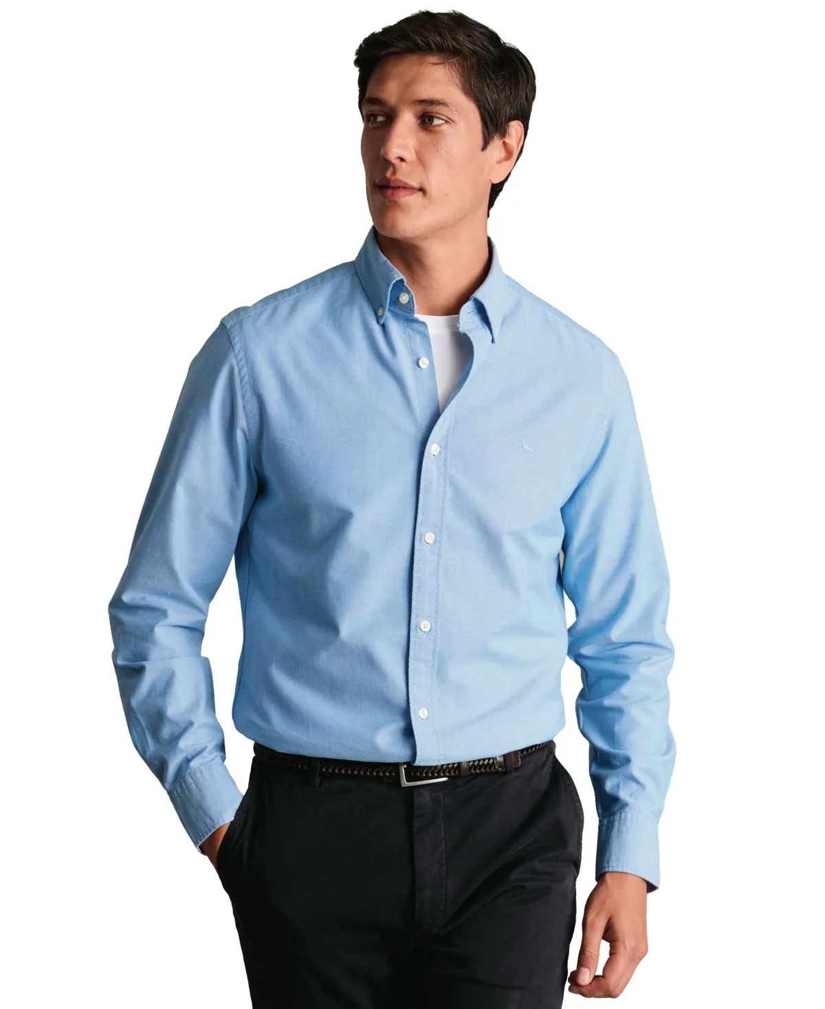 Slim-Fit Long-Sleeve Natural Stretch Button-Down Shirt by Charles Tyrwhitt