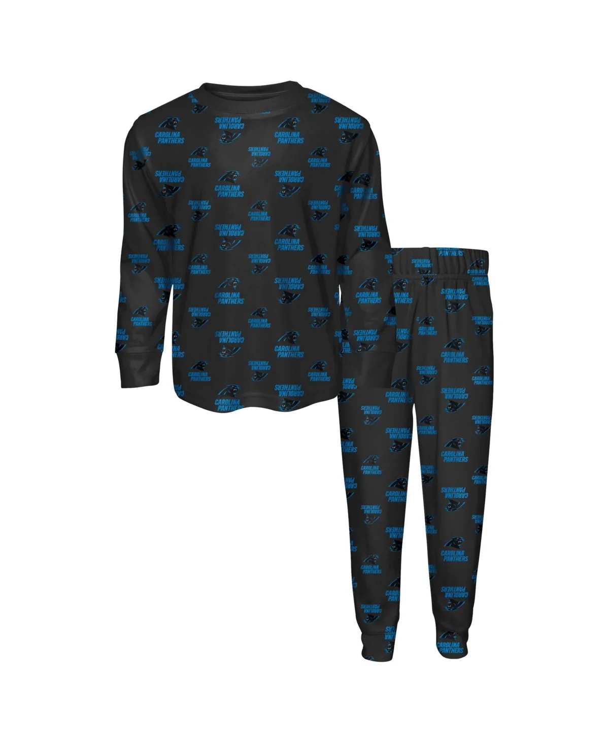 Carolina Panthers All-Over-Print Long Sleeve T-Shirt and Pants, 2-Piece Set by Outerstuff