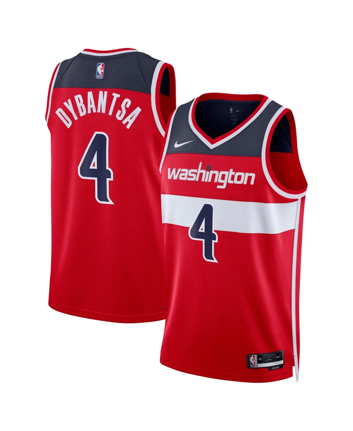 Aj Dybantsa Washington Wizards 2026 Nba Draft Swingman Icon Edition Jersey by Nike