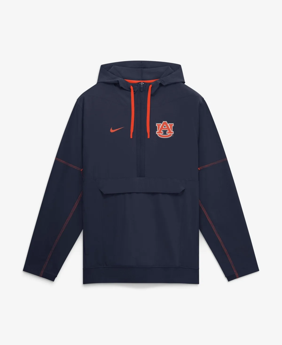 Auburn Tigers 2026 Sideline Anorak Half-Zip Hooded Jacket by Nike