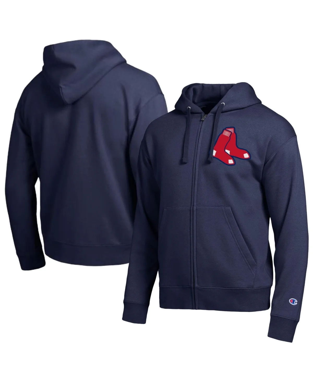 Powerblend Full-Zip Ribbed-Cuff Hoodie by Champion