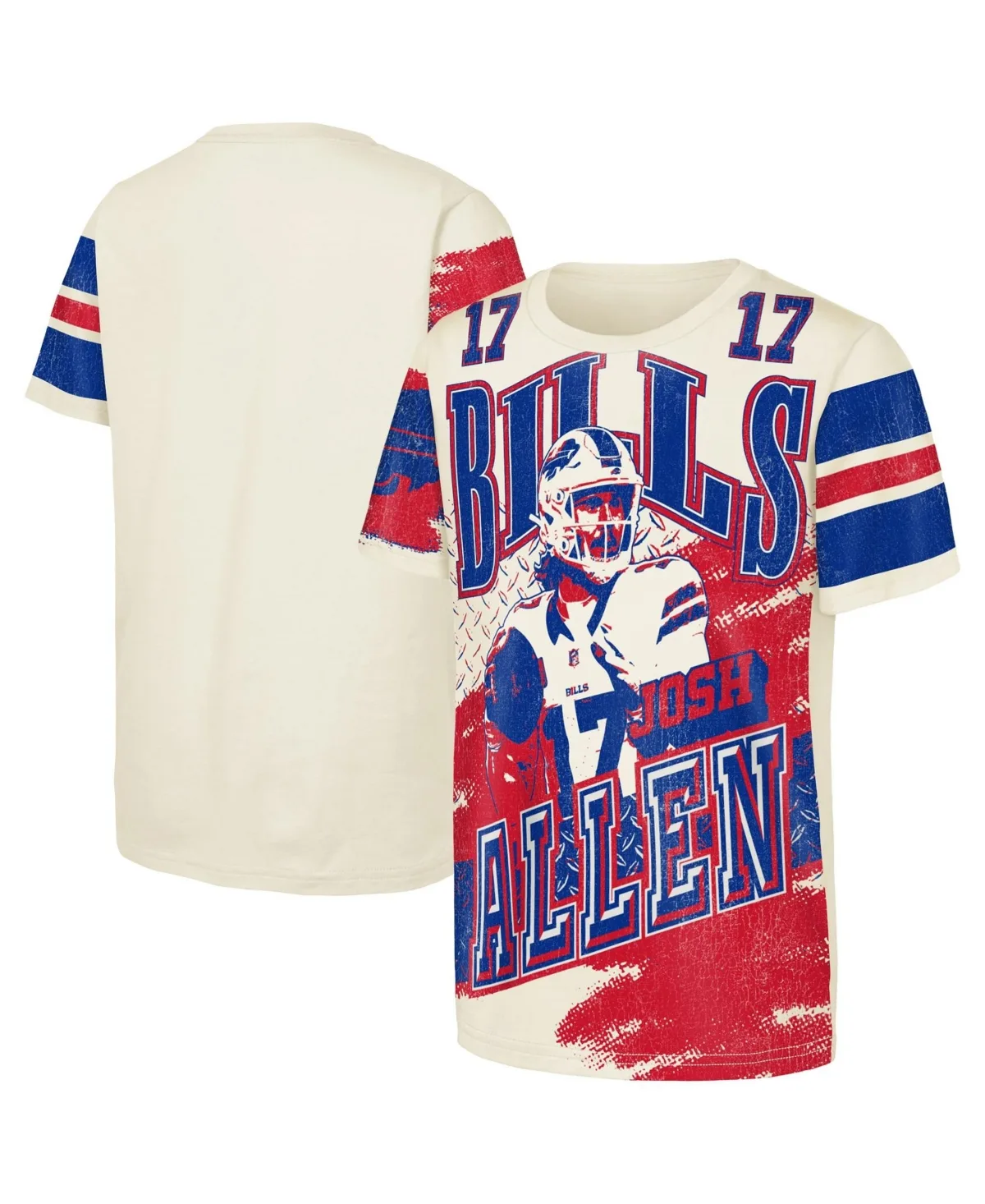 Josh Allen Buffalo Bills Distressed Graphic T-Shirt by Outerstuff