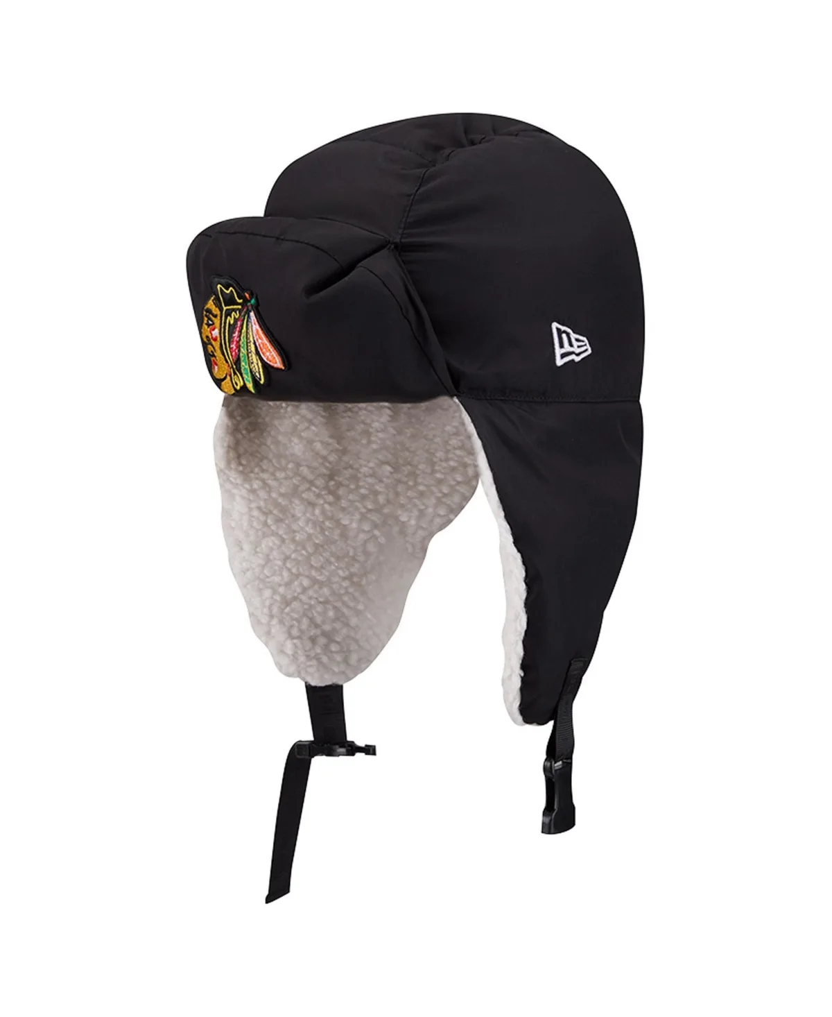 New Era x Alpha Industries Chicago Blackhawks Puffer-Quilted Trapper Hat by New Era