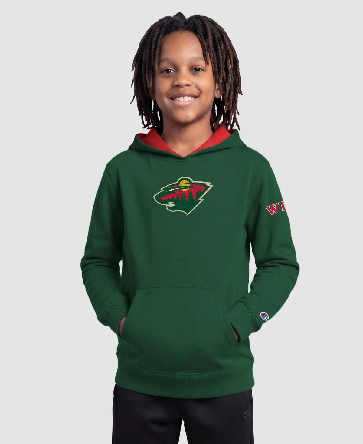 Minnesota Wild Volume Kangaroo-Pocket Pullover Hoodie by Champion
