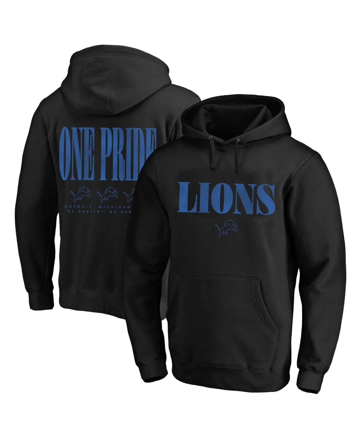 Detroit Lions Intense Rivalry Relaxed-Fit Distressed-Graphics French-Terry Hoodie by Fanatics