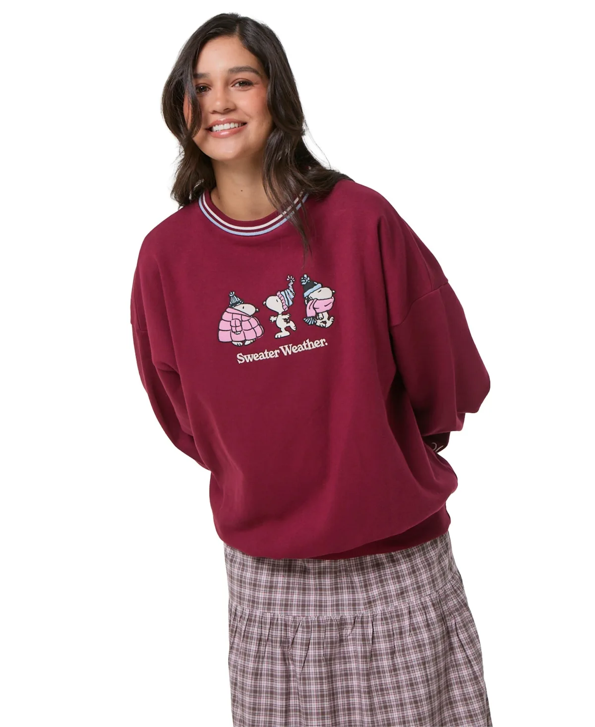 Peanuts Graphic Oversized-Fit Sweatshirt by Skinnydip London