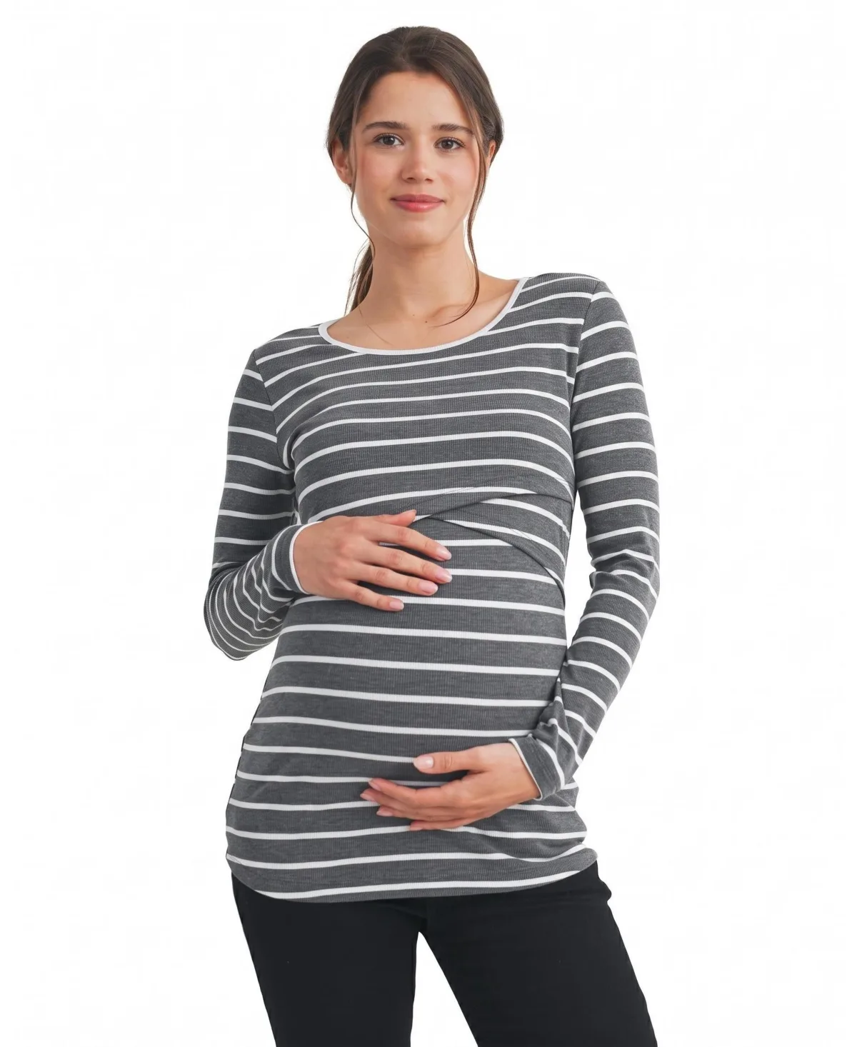 Striped Nursing Top by Hello Miz