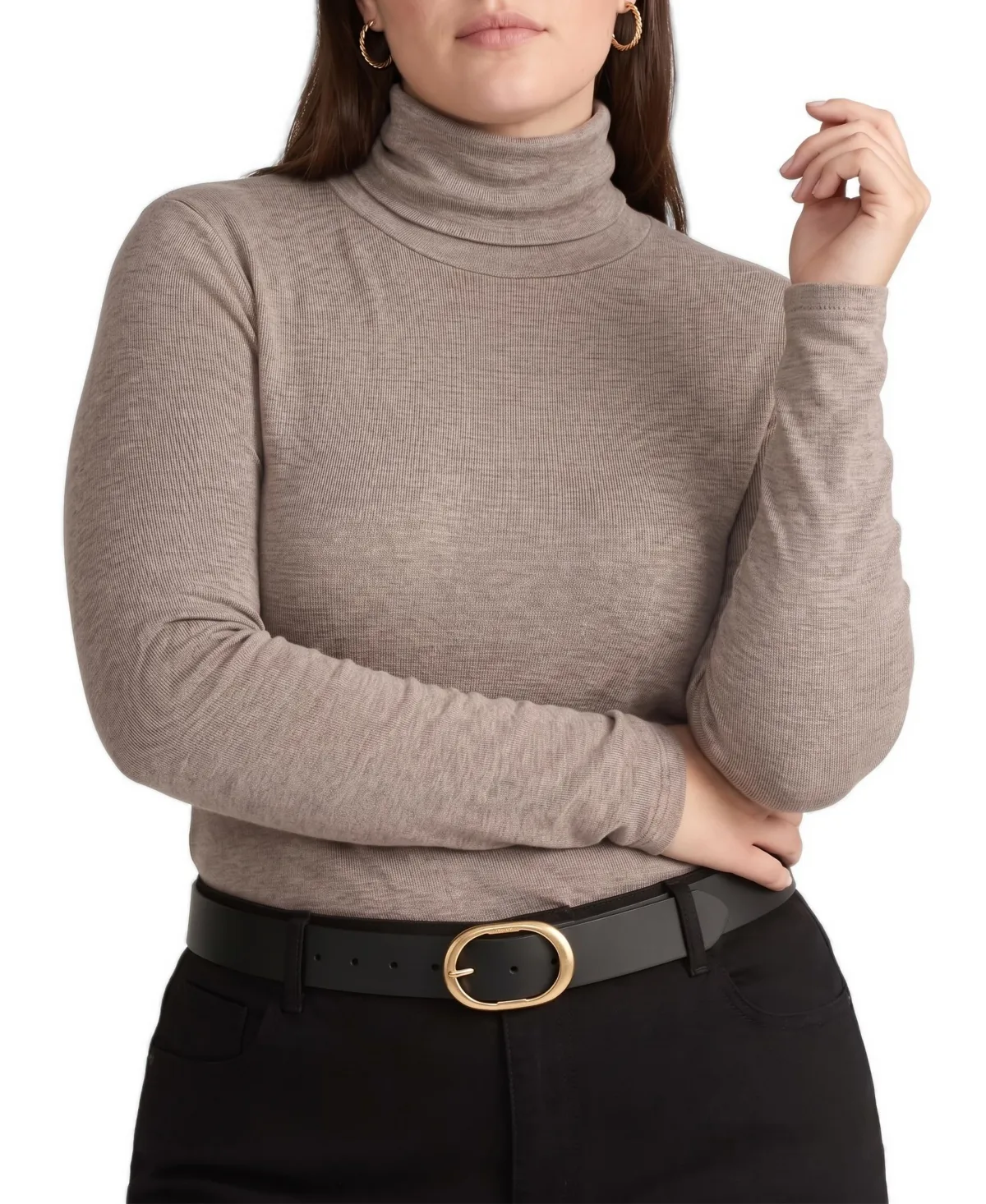 Fine-Rib Striped Turtleneck by Universal Standard