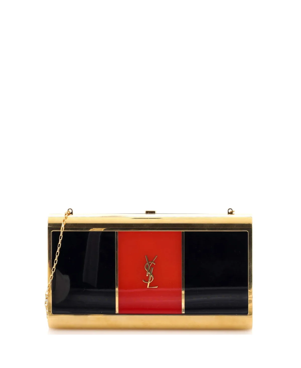 Pre-Owned Cassandre Chain Minaudiere Metal by Saint Laurent