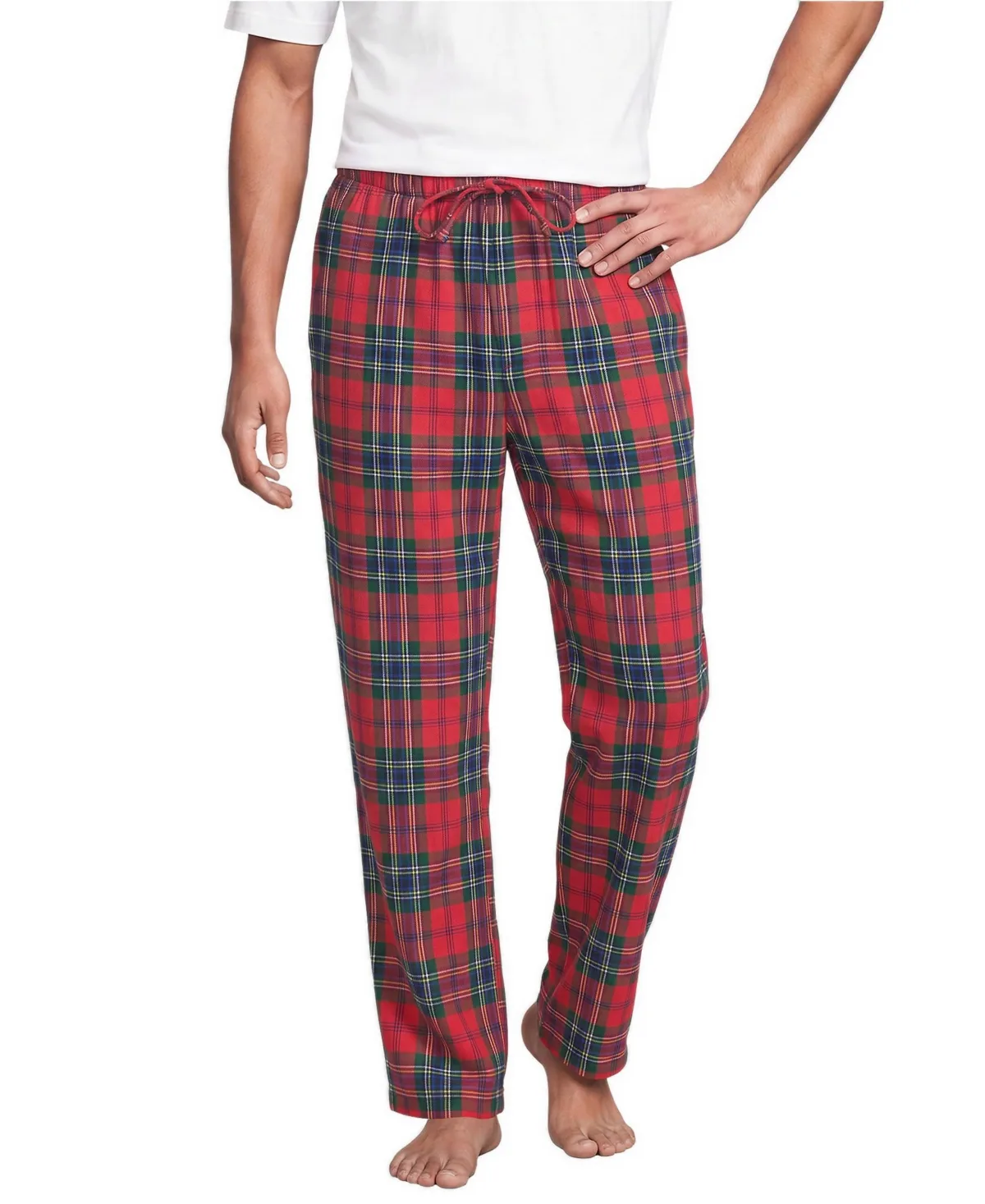 High Pile Fleece Lined Flannel Pajama Pant by Lands' End