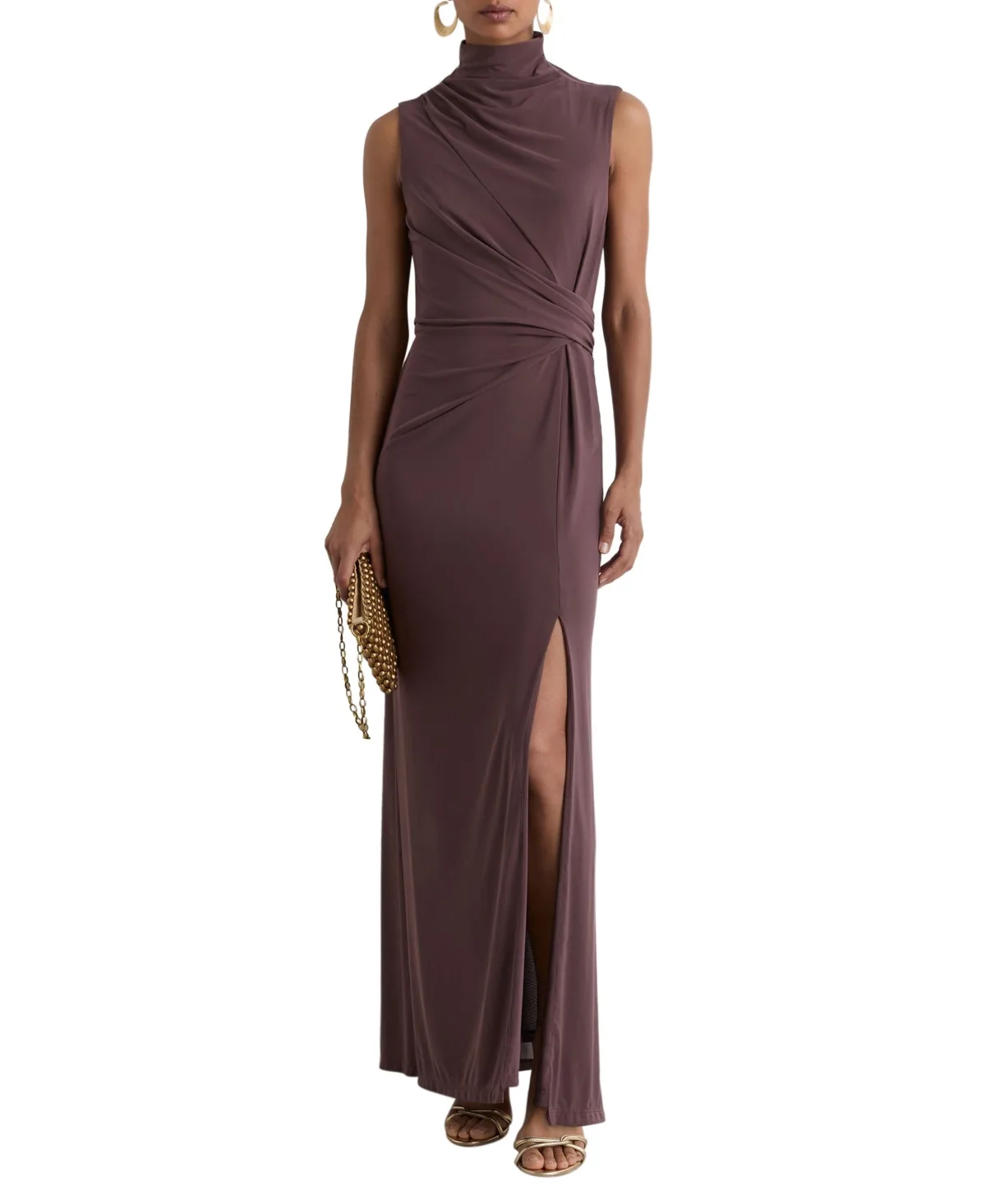 Daniella Sleeveless Ruched Maxi Dress by Reiss