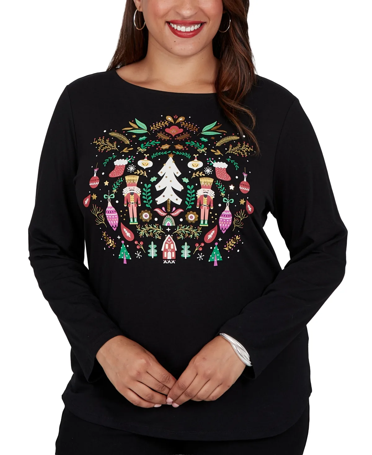 Nutcracker Holiday Boat Neck T-Shirt by Ruby Rd